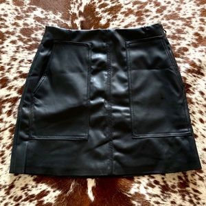 H&M Pleather Mini Skirt